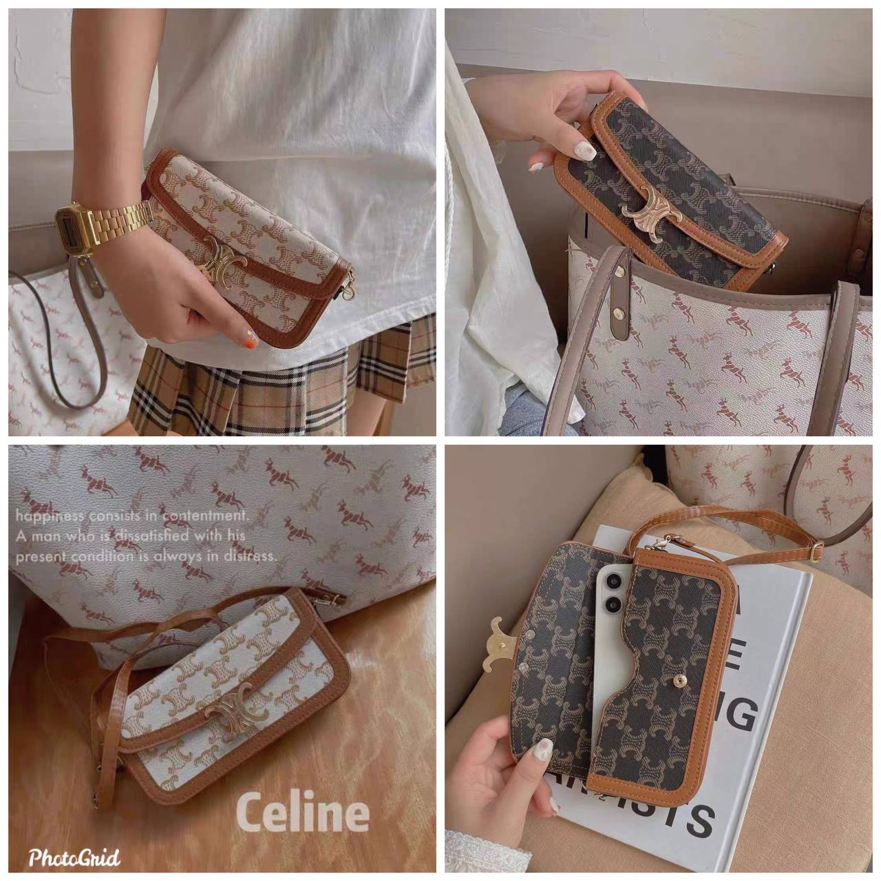 کیف و کاور گوشی Celine همراه بند آویز