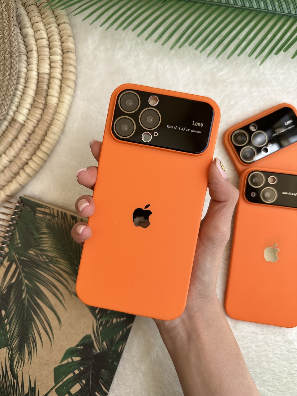 قاب آیفون Orange PC Lens